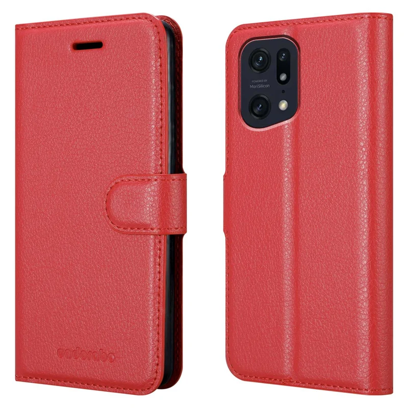 Cadorabo Hülle kompatibel mit Oppo FIND X5 PRO Schutzhülle mit Magnetverschluss, Standfunktion und Kartenfach