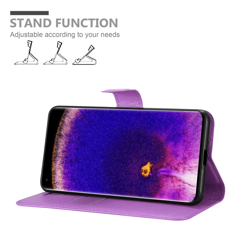 Cadorabo Hülle kompatibel mit Oppo FIND X5 PRO Schutzhülle mit Magnetverschluss, Standfunktion und Kartenfach