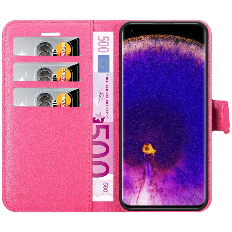 Cadorabo Hülle kompatibel mit Oppo FIND X5 PRO Schutzhülle mit Magnetverschluss, Standfunktion und Kartenfach