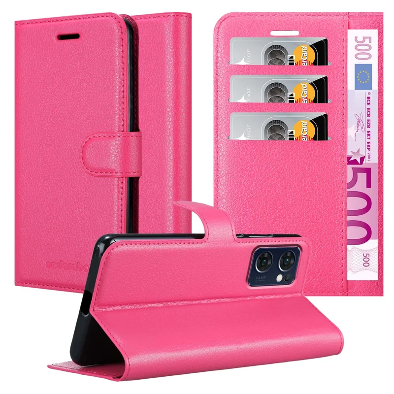 Cadorabo Hülle kompatibel mit Oppo FIND X5 LITE / Reno7 5G Schutzhülle mit Magnetverschluss, Standfunktion und Kartenfach