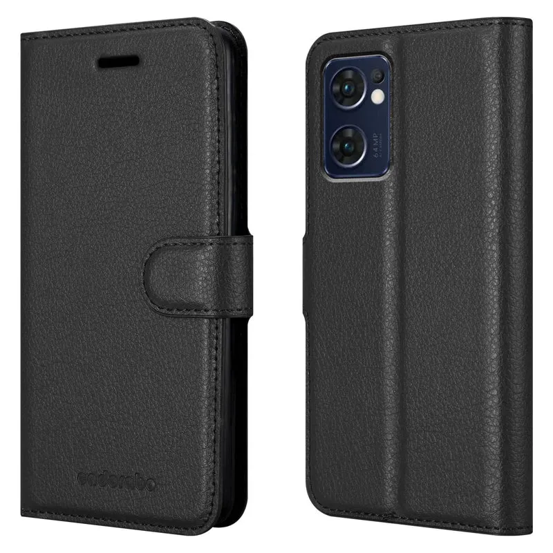 Cadorabo Hülle kompatibel mit Oppo FIND X5 LITE / Reno7 5G Schutzhülle mit Magnetverschluss, Standfunktion und Kartenfach