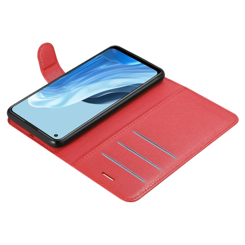 Cadorabo Hülle kompatibel mit Oppo FIND X5 LITE / Reno7 5G Schutzhülle mit Magnetverschluss, Standfunktion und Kartenfach