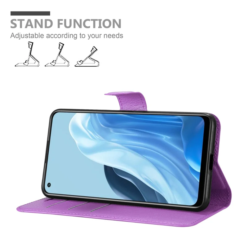 Cadorabo Hülle kompatibel mit Oppo FIND X5 LITE / Reno7 5G Schutzhülle mit Magnetverschluss, Standfunktion und Kartenfach