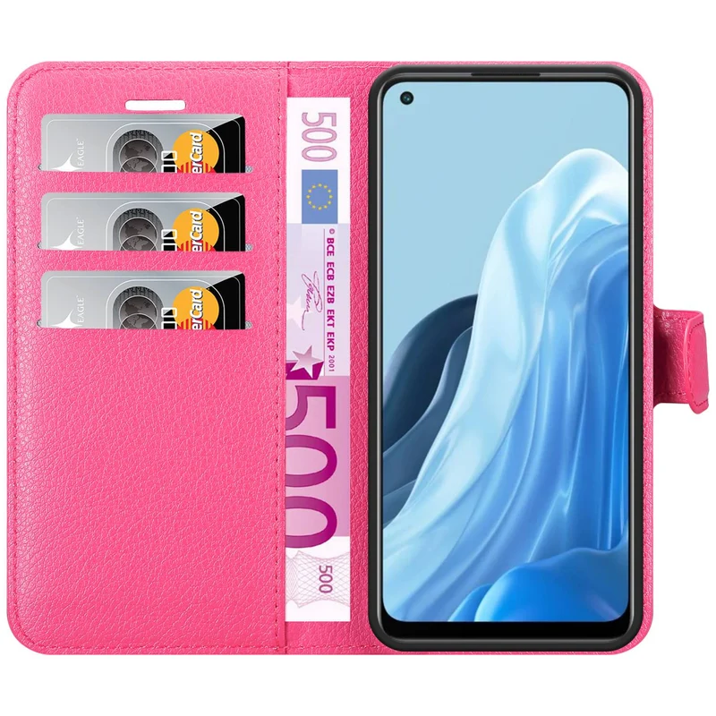 Cadorabo Hülle kompatibel mit Oppo FIND X5 LITE / Reno7 5G Schutzhülle mit Magnetverschluss, Standfunktion und Kartenfach