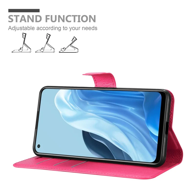Cadorabo Hülle kompatibel mit Oppo FIND X5 LITE / Reno7 5G Schutzhülle mit Magnetverschluss, Standfunktion und Kartenfach