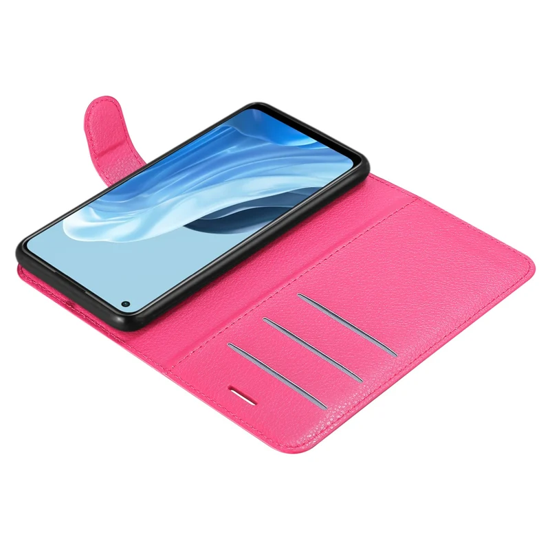 Cadorabo Hülle kompatibel mit Oppo FIND X5 LITE / Reno7 5G Schutzhülle mit Magnetverschluss, Standfunktion und Kartenfach