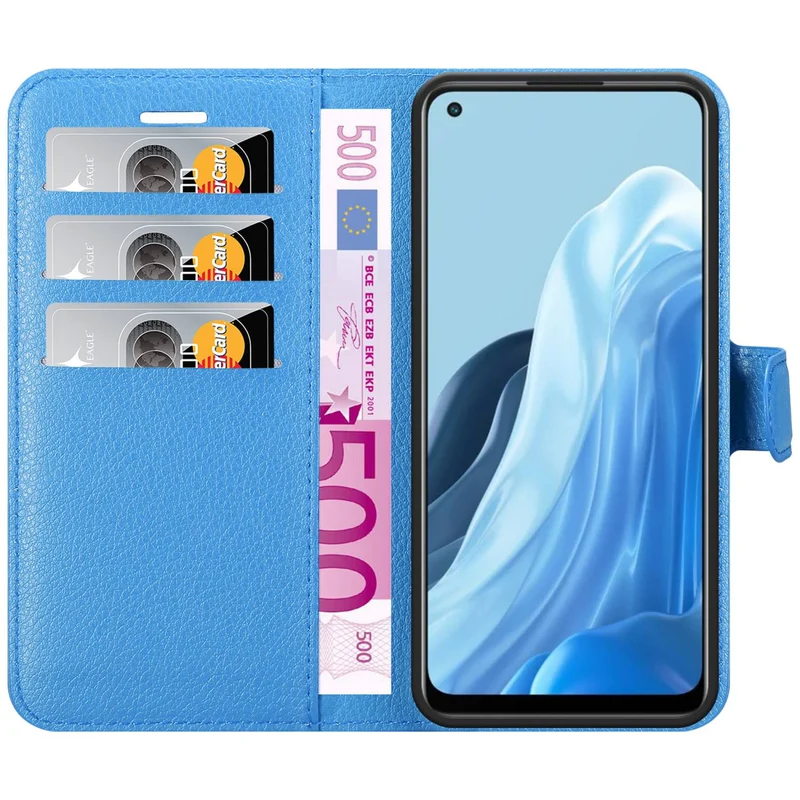 Cadorabo Hülle kompatibel mit Oppo FIND X5 LITE / Reno7 5G Schutzhülle mit Magnetverschluss, Standfunktion und Kartenfach