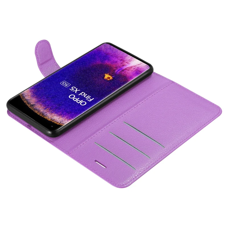 Cadorabo Hülle kompatibel mit Oppo FIND X5 Schutzhülle mit Magnetverschluss, Standfunktion und Kartenfach