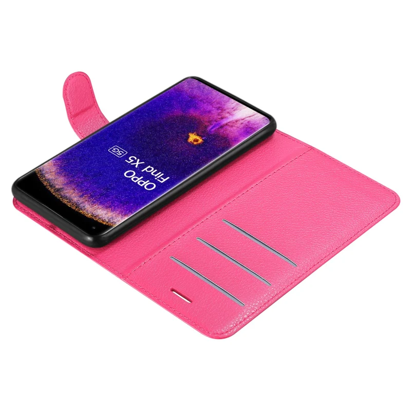 Cadorabo Hülle kompatibel mit Oppo FIND X5 Schutzhülle mit Magnetverschluss, Standfunktion und Kartenfach