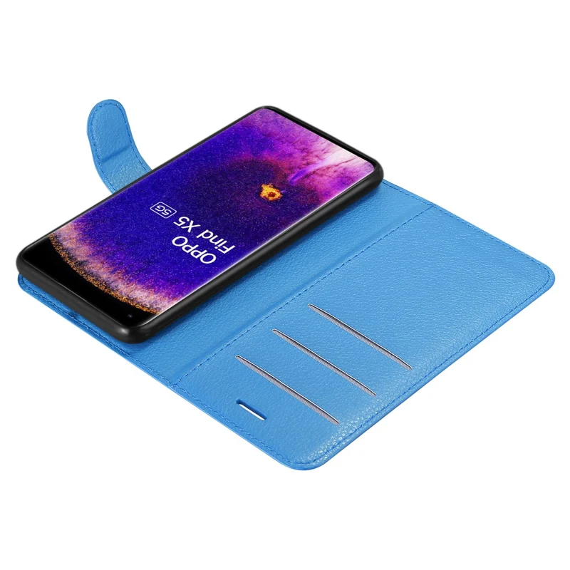 Cadorabo Hülle kompatibel mit Oppo FIND X5 Schutzhülle mit Magnetverschluss, Standfunktion und Kartenfach