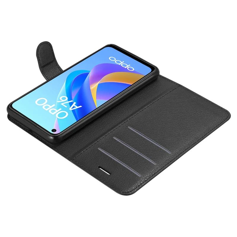 Cadorabo Hülle kompatibel mit Oppo A36 / A76 / A96 4G / K10 4G / Realme 9i Schutzhülle mit Magnetverschluss, Standfunktion und Kartenfach