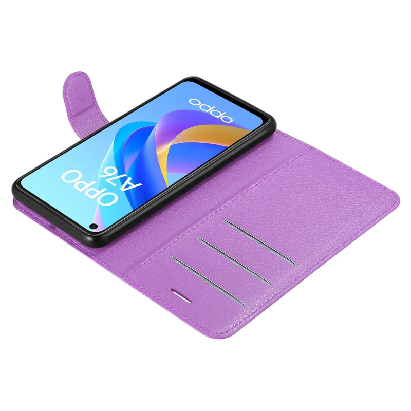 Cadorabo Hülle kompatibel mit Oppo A36 / A76 / A96 4G / K10 4G / Realme 9i Schutzhülle mit Magnetverschluss, Standfunktion und Kartenfach