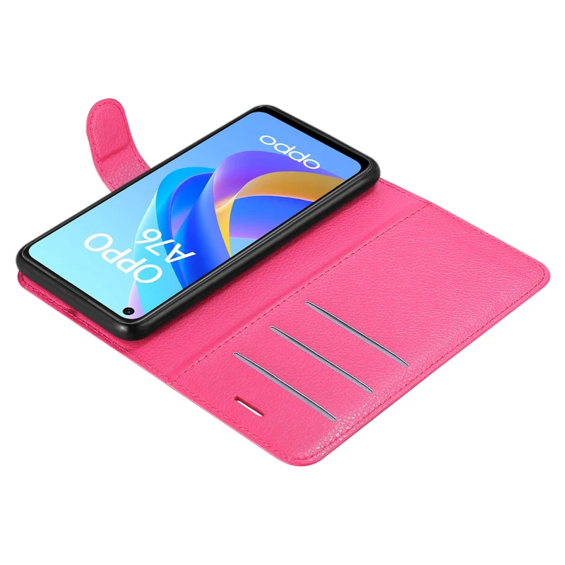 Cadorabo Hülle kompatibel mit Oppo A36 / A76 / A96 4G / K10 4G / Realme 9i Schutzhülle mit Magnetverschluss, Standfunktion und Kartenfach