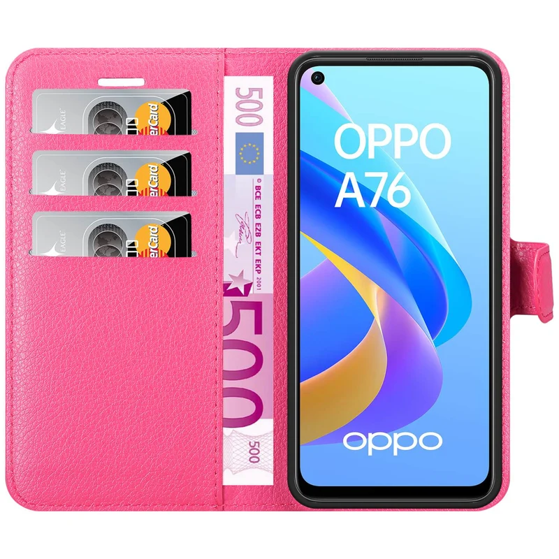 Cadorabo Hülle kompatibel mit Oppo A36 / A76 / A96 4G / K10 4G / Realme 9i Schutzhülle mit Magnetverschluss, Standfunktion und Kartenfach