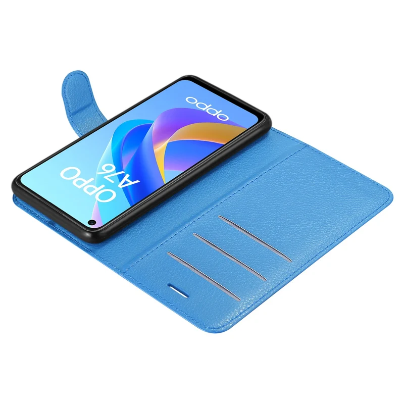 Cadorabo Hülle kompatibel mit Oppo A36 / A76 / A96 4G / K10 4G / Realme 9i Schutzhülle mit Magnetverschluss, Standfunktion und Kartenfach