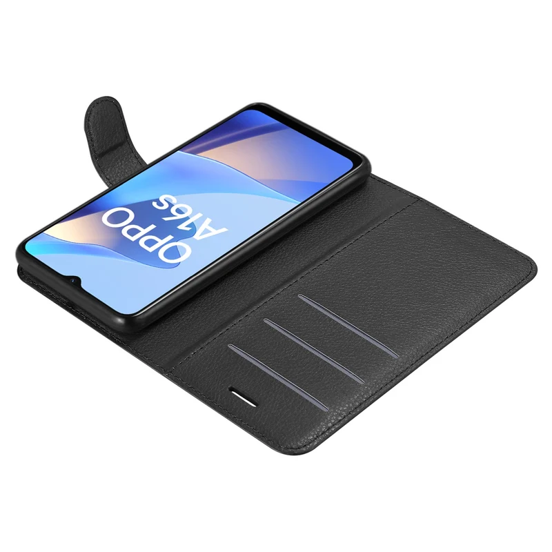 Cadorabo Hülle kompatibel mit Oppo A16s / A54s Schutzhülle mit Magnetverschluss, Standfunktion und Kartenfach