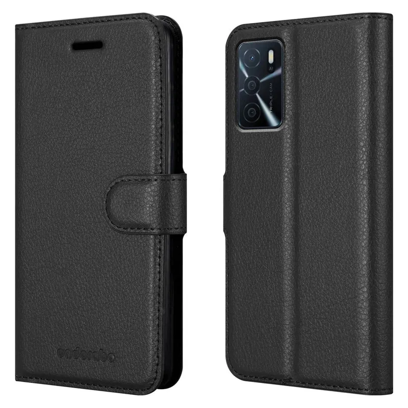 Cadorabo Hülle kompatibel mit Oppo A16s / A54s Schutzhülle mit Magnetverschluss, Standfunktion und Kartenfach