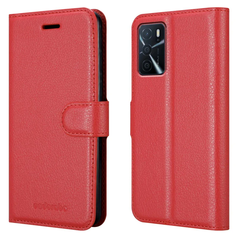 Cadorabo Hülle kompatibel mit Oppo A16s / A54s Schutzhülle mit Magnetverschluss, Standfunktion und Kartenfach