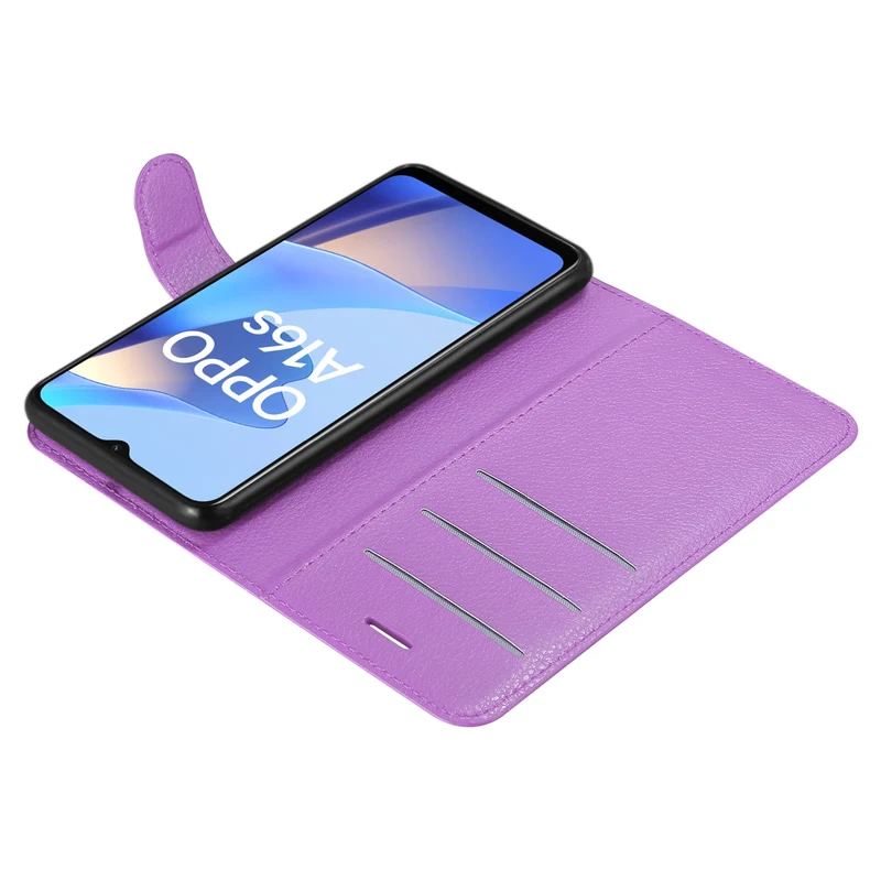 Cadorabo Hülle kompatibel mit Oppo A16s / A54s Schutzhülle mit Magnetverschluss, Standfunktion und Kartenfach