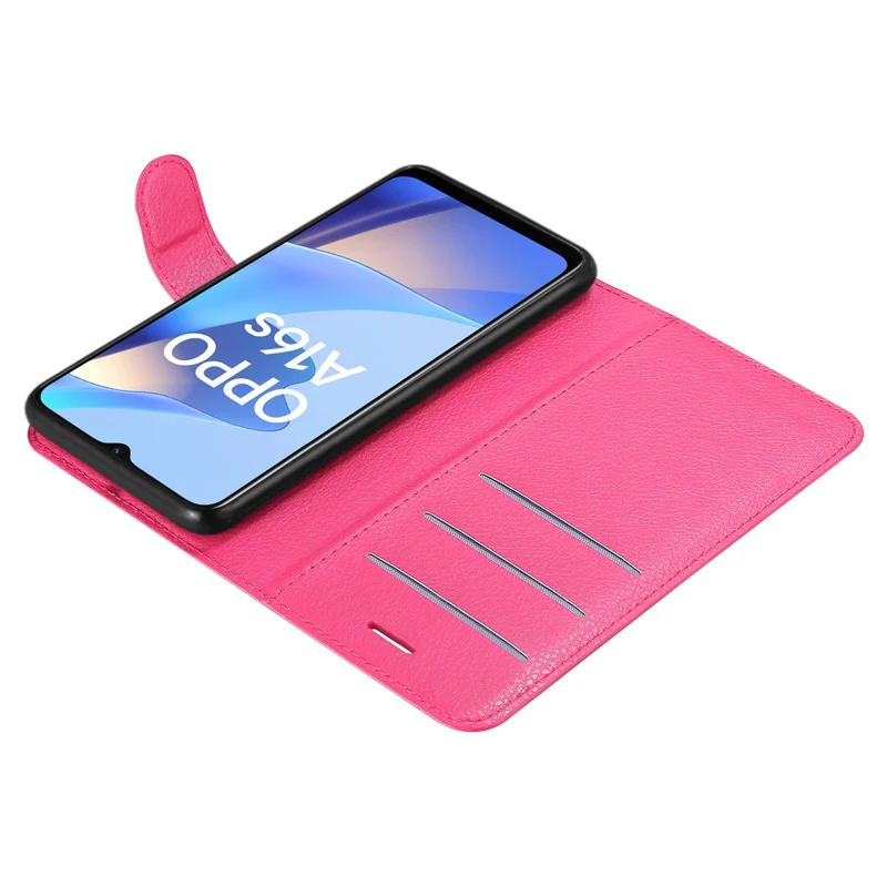 Cadorabo Hülle kompatibel mit Oppo A16s / A54s Schutzhülle mit Magnetverschluss, Standfunktion und Kartenfach