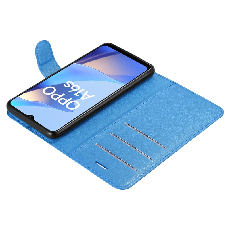 Cadorabo Hülle kompatibel mit Oppo A16s / A54s Schutzhülle mit Magnetverschluss, Standfunktion und Kartenfach