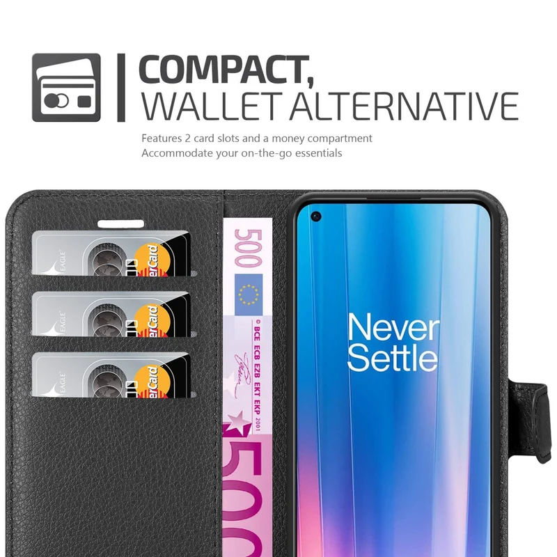 Cadorabo Hülle kompatibel mit OnePlus Nord CE 2 5G Schutzhülle mit Magnetverschluss, Standfunktion und Kartenfach