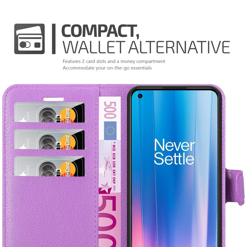 Cadorabo Hülle kompatibel mit OnePlus Nord CE 2 5G Schutzhülle mit Magnetverschluss, Standfunktion und Kartenfach