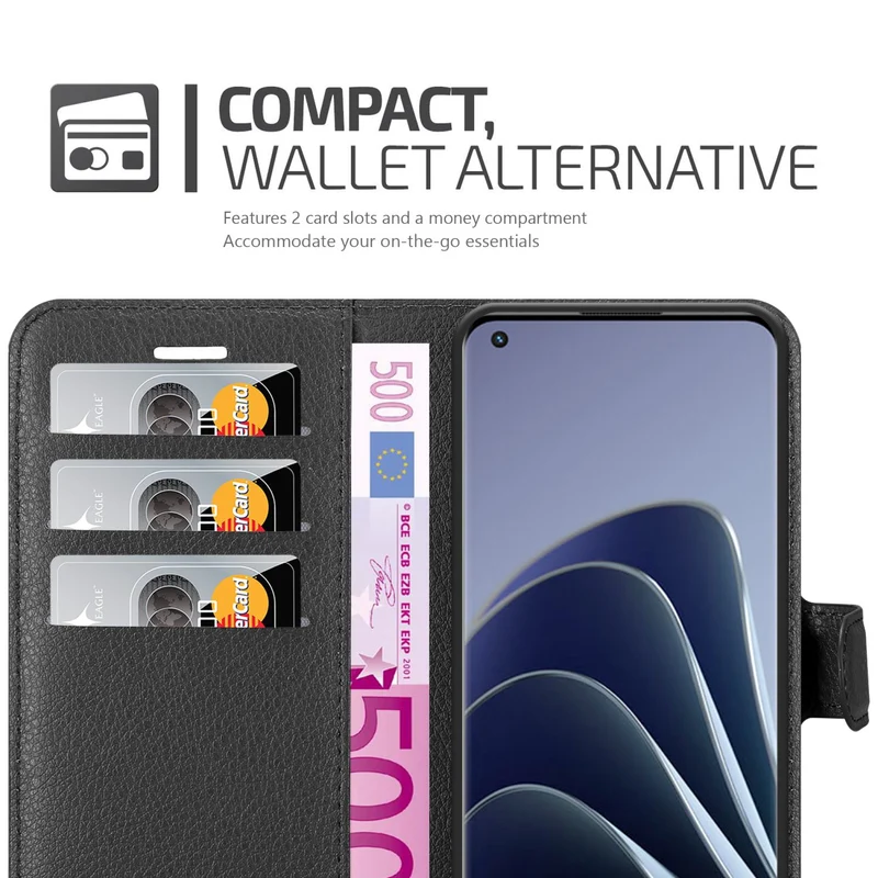 Cadorabo Hülle kompatibel mit OnePlus 10 PRO 5G Schutzhülle mit Magnetverschluss, Standfunktion und Kartenfach