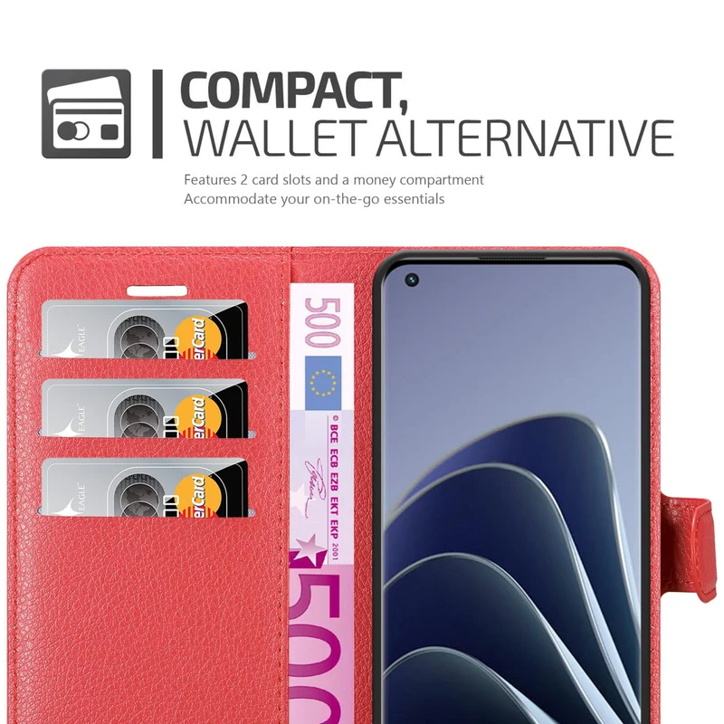 Cadorabo Hülle kompatibel mit OnePlus 10 PRO 5G Schutzhülle mit Magnetverschluss, Standfunktion und Kartenfach