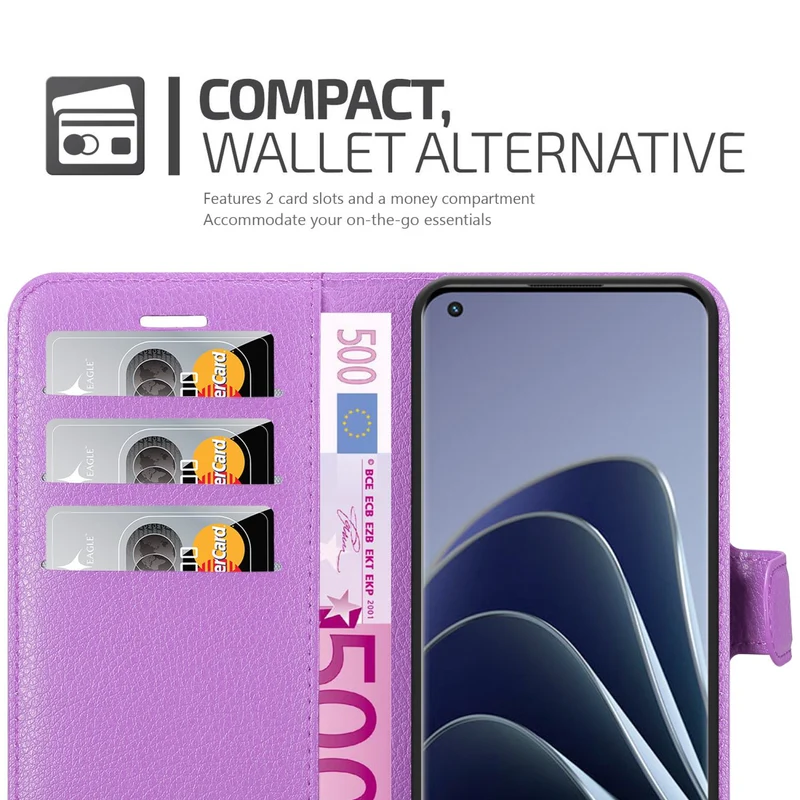 Cadorabo Hülle kompatibel mit OnePlus 10 PRO 5G Schutzhülle mit Magnetverschluss, Standfunktion und Kartenfach