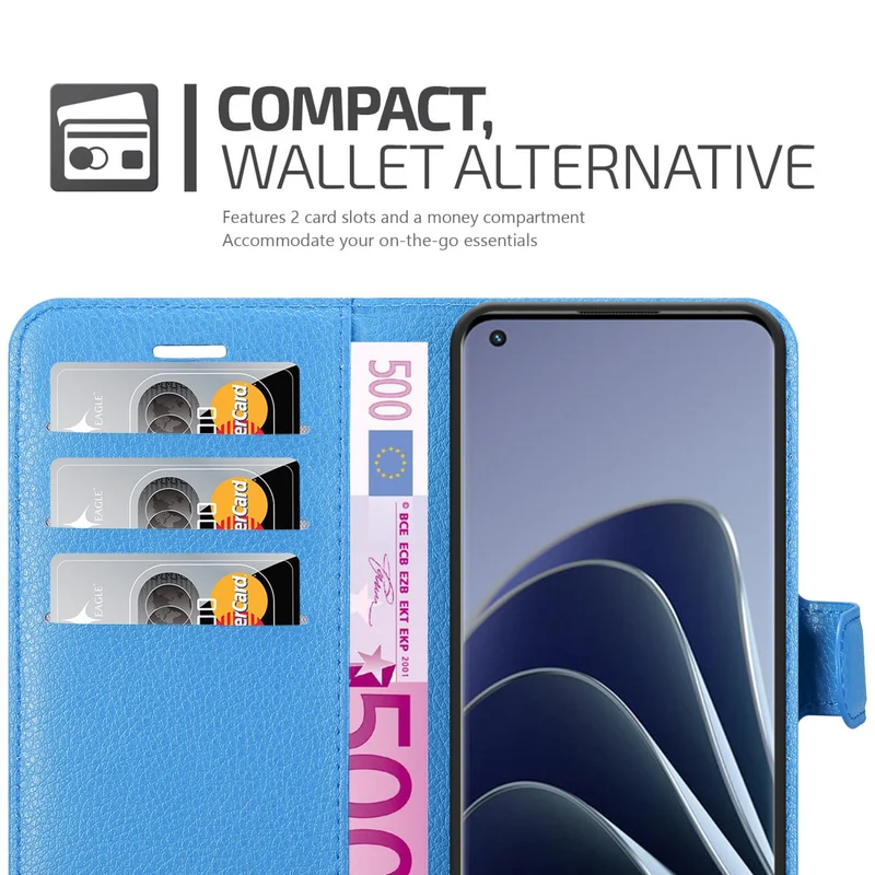 Cadorabo Hülle kompatibel mit OnePlus 10 PRO 5G Schutzhülle mit Magnetverschluss, Standfunktion und Kartenfach