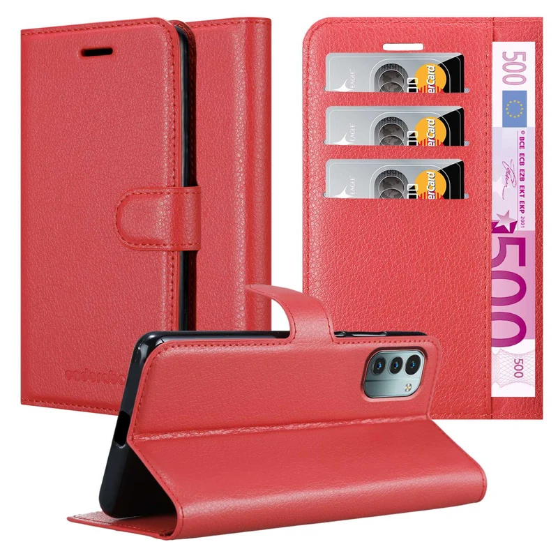 Cadorabo Hülle kompatibel mit Nokia G11 / G21 Schutzhülle mit Magnetverschluss, Standfunktion und Kartenfach