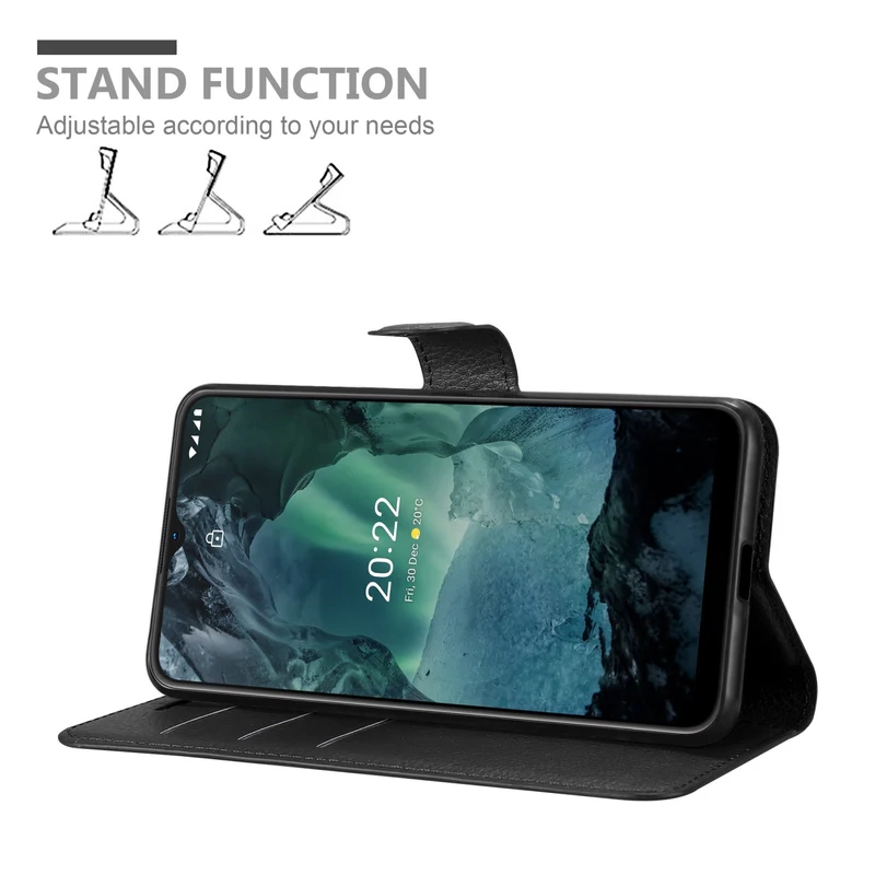 Cadorabo Hülle kompatibel mit Nokia G11 / G21 Schutzhülle mit Magnetverschluss, Standfunktion und Kartenfach