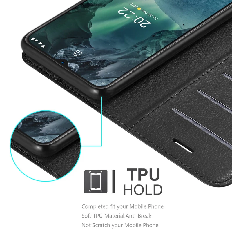 Cadorabo Hülle kompatibel mit Nokia G11 / G21 Schutzhülle mit Magnetverschluss, Standfunktion und Kartenfach