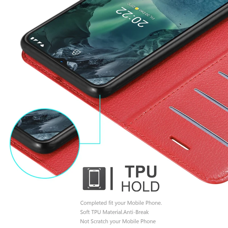 Cadorabo Hülle kompatibel mit Nokia G11 / G21 Schutzhülle mit Magnetverschluss, Standfunktion und Kartenfach