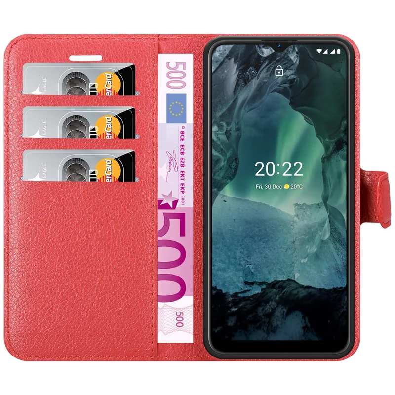 Cadorabo Hülle kompatibel mit Nokia G11 / G21 Schutzhülle mit Magnetverschluss, Standfunktion und Kartenfach