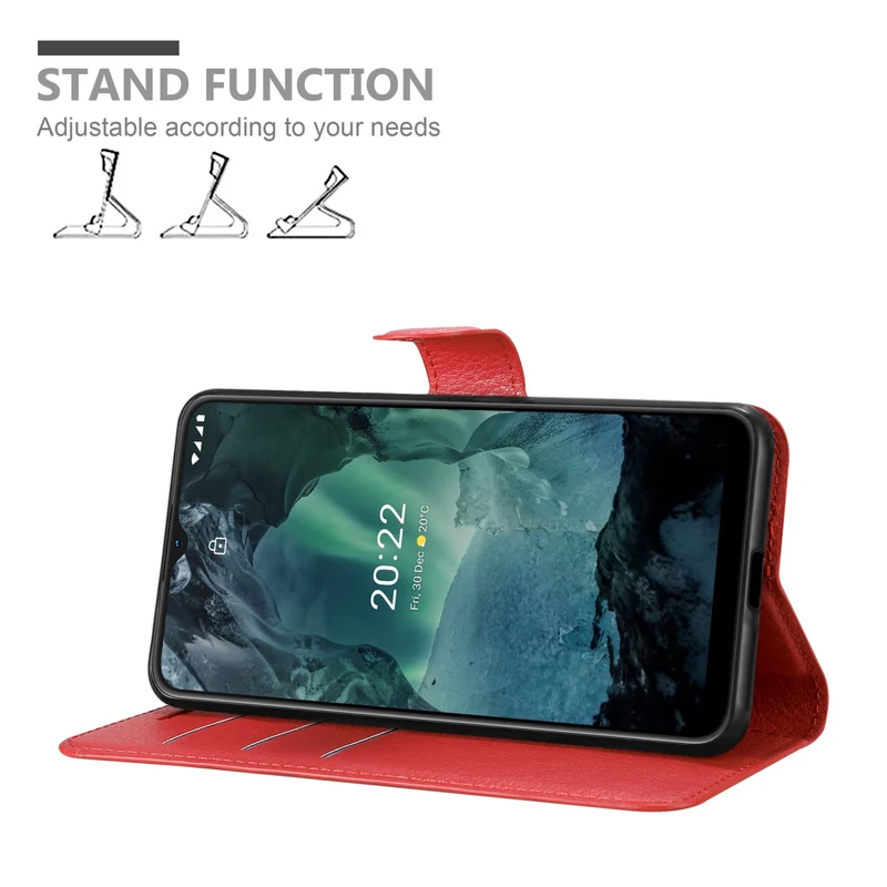 Cadorabo Hülle kompatibel mit Nokia G11 / G21 Schutzhülle mit Magnetverschluss, Standfunktion und Kartenfach