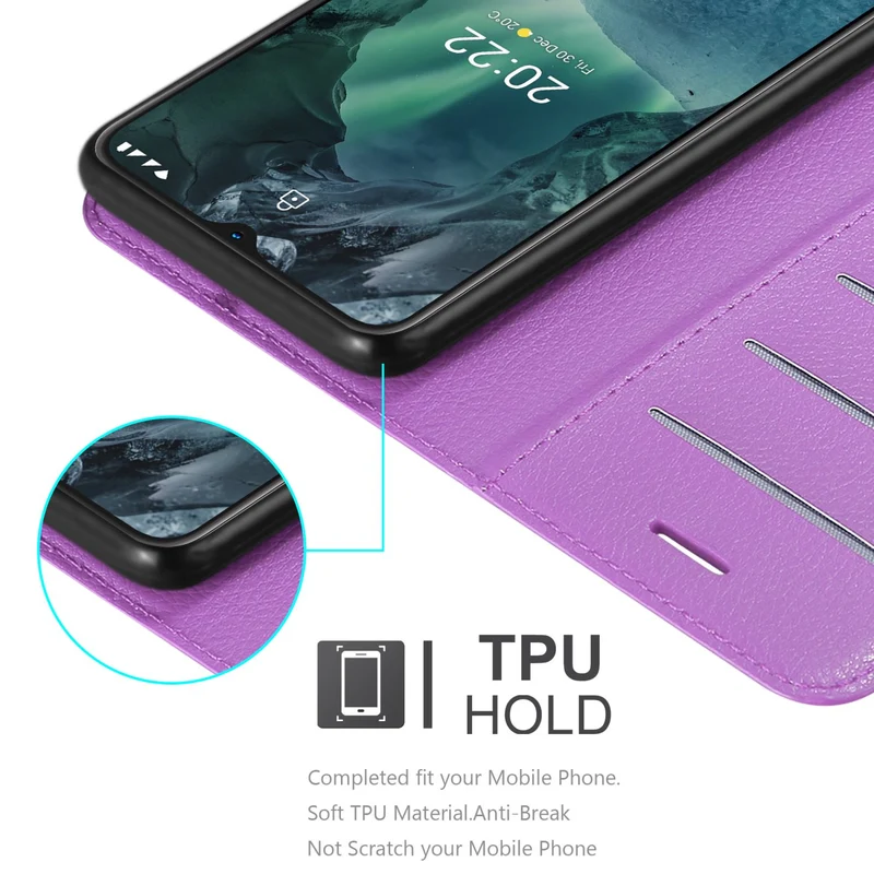 Cadorabo Hülle kompatibel mit Nokia G11 / G21 Schutzhülle mit Magnetverschluss, Standfunktion und Kartenfach