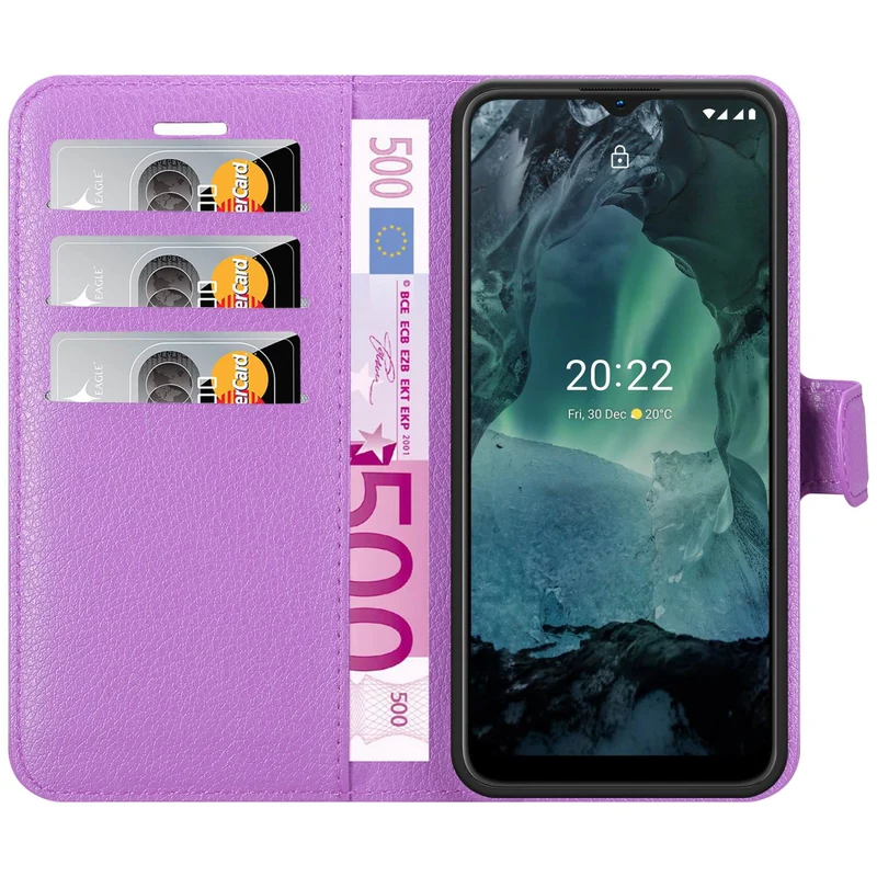 Cadorabo Hülle kompatibel mit Nokia G11 / G21 Schutzhülle mit Magnetverschluss, Standfunktion und Kartenfach