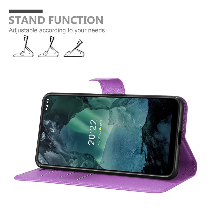 Cadorabo Hülle kompatibel mit Nokia G11 / G21 Schutzhülle mit Magnetverschluss, Standfunktion und Kartenfach