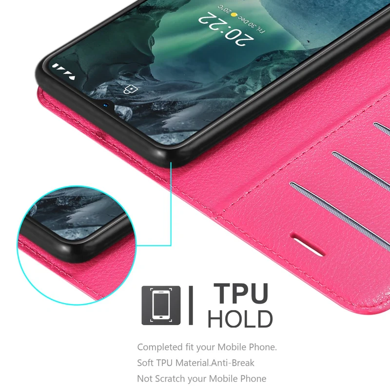 Cadorabo Hülle kompatibel mit Nokia G11 / G21 Schutzhülle mit Magnetverschluss, Standfunktion und Kartenfach