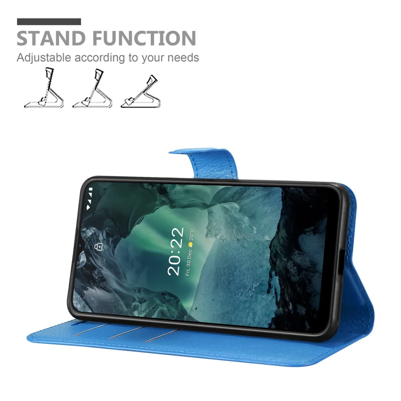 Cadorabo Hülle kompatibel mit Nokia G11 / G21 Schutzhülle mit Magnetverschluss, Standfunktion und Kartenfach