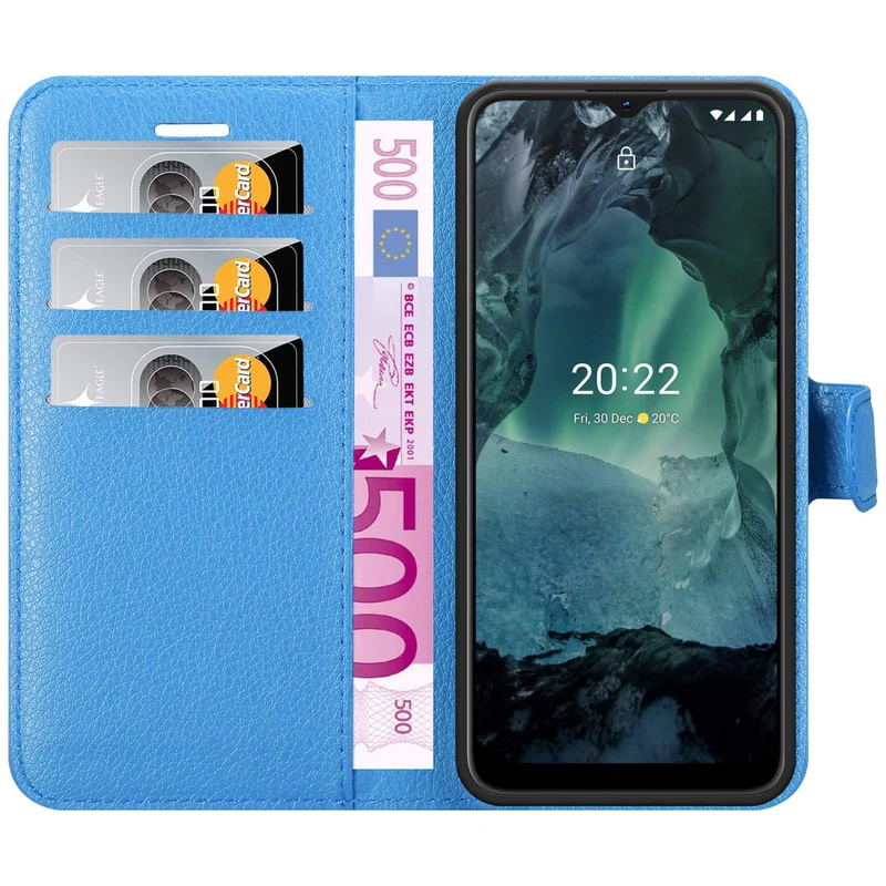 Cadorabo Hülle kompatibel mit Nokia G11 / G21 Schutzhülle mit Magnetverschluss, Standfunktion und Kartenfach