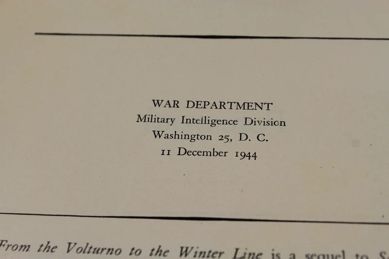 „Vom Volturno zur Winterlinie“ – US-Kriegsministerium