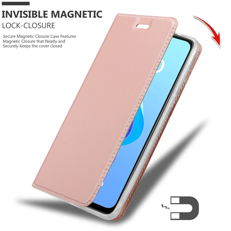 Cadorabo Hülle kompatibel mit Oppo A36 / A76 / A96 4G / K10 4G / Realme 9i Schutzhülle mit Magnetverschluss, Standfunktion und Kartenfach