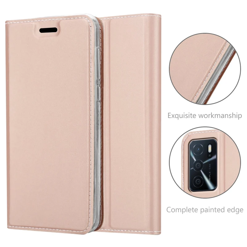Cadorabo Hülle kompatibel mit Oppo A16s / A54s Schutzhülle mit Magnetverschluss, Standfunktion und Kartenfach