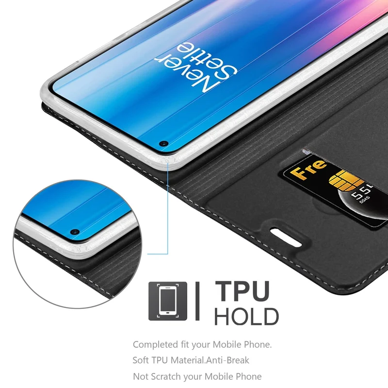 Cadorabo Hülle kompatibel mit OnePlus Nord CE 2 5G Schutzhülle mit Magnetverschluss, Standfunktion und Kartenfach