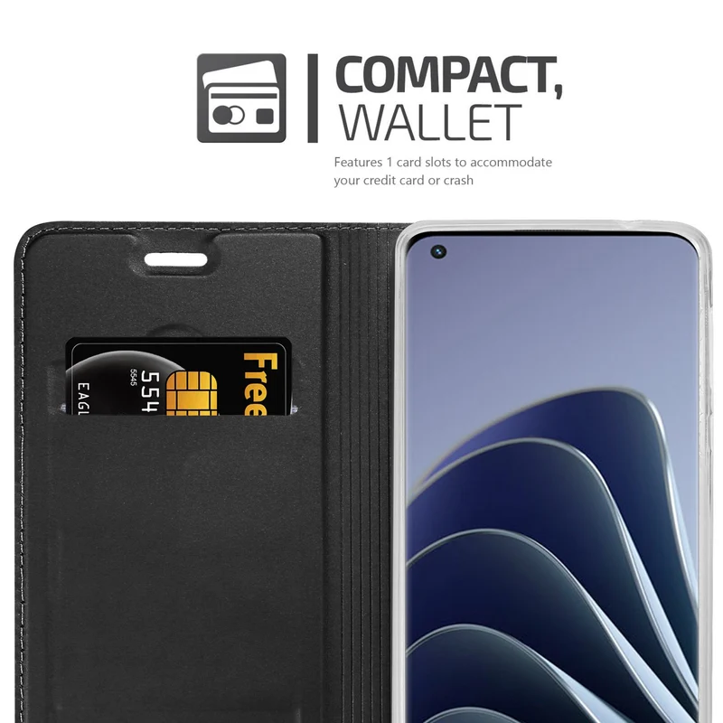 Cadorabo Hülle kompatibel mit OnePlus 10 PRO 5G Schutzhülle mit Magnetverschluss, Standfunktion und Kartenfach