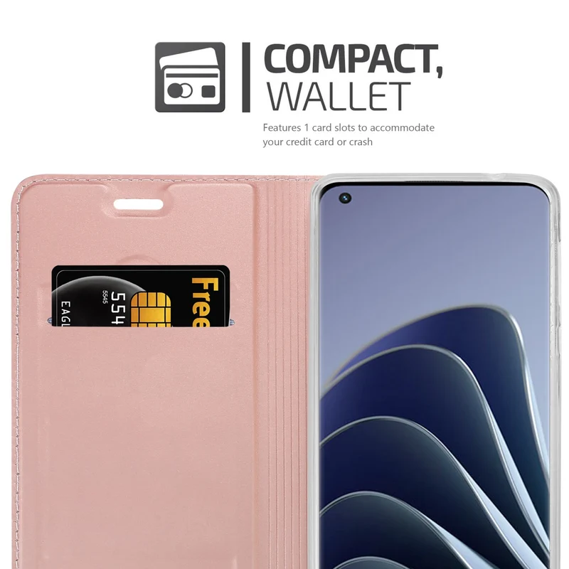 Cadorabo Hülle kompatibel mit OnePlus 10 PRO 5G Schutzhülle mit Magnetverschluss, Standfunktion und Kartenfach