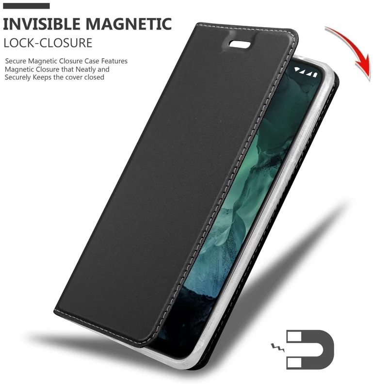 Cadorabo Hülle kompatibel mit Nokia G11 / G21 Schutzhülle mit Magnetverschluss, Standfunktion und Kartenfach